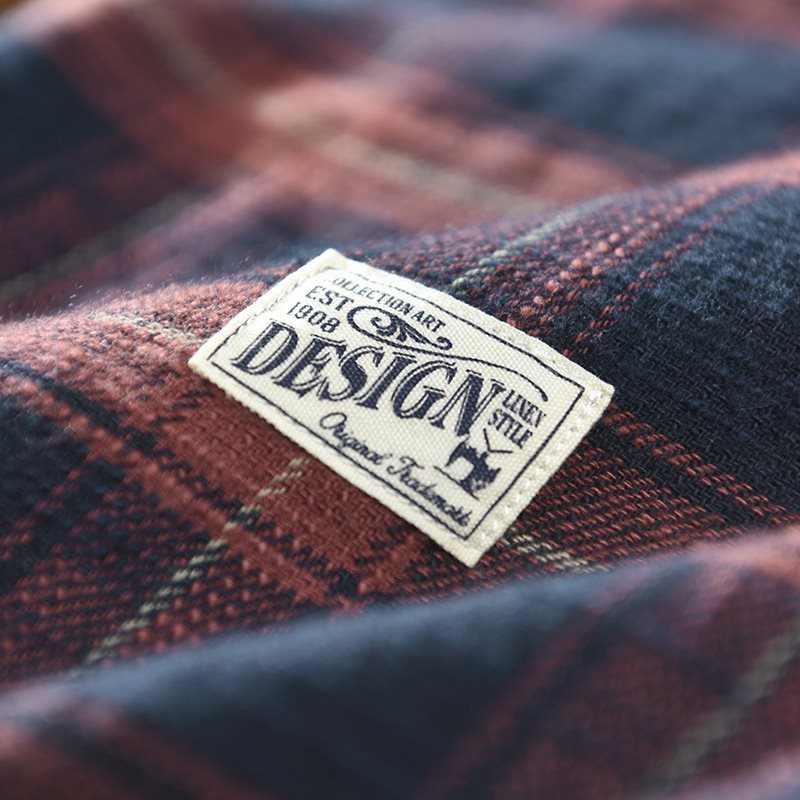 Striped Plaid Spring And Autumn Long-sleeved Shirt Men's Casual