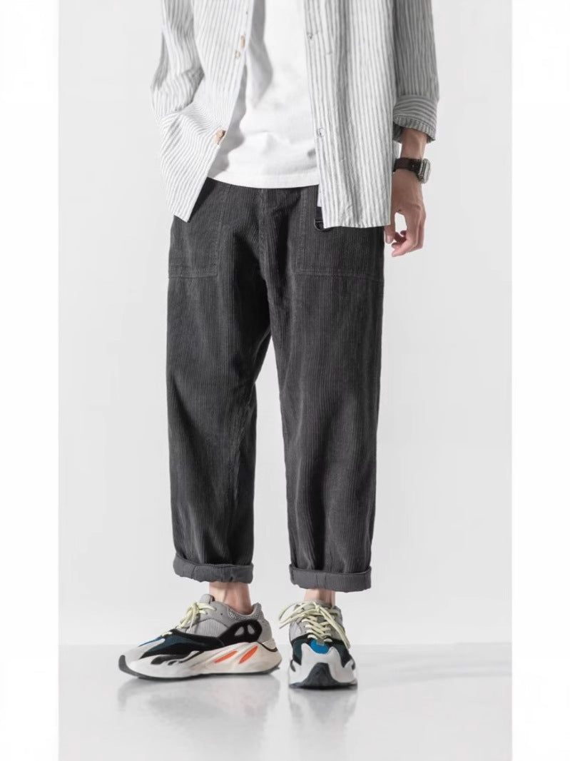 Loose Straight Tapered Pants Sports Wide Legs
