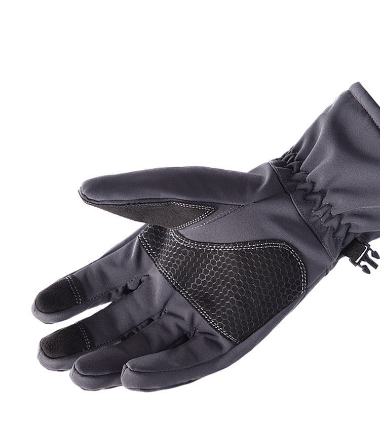 Outdoor winter sports plus velvet padded ski gloves