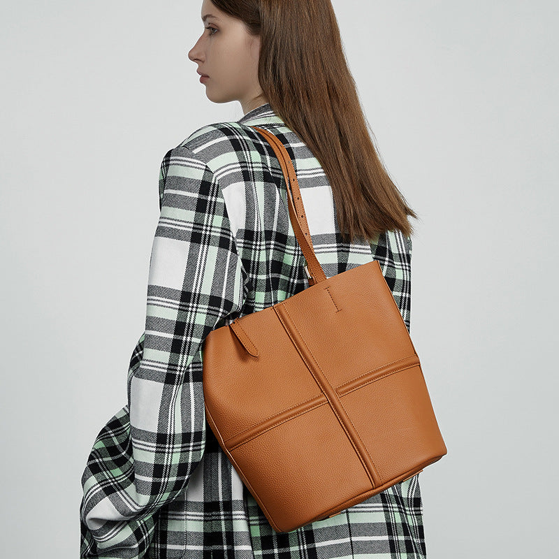 First Layer Cowhide Portable One Shoulder Combination Bags Crossbody