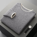 New Round Neck Double-strand Thickened Sweater For Men