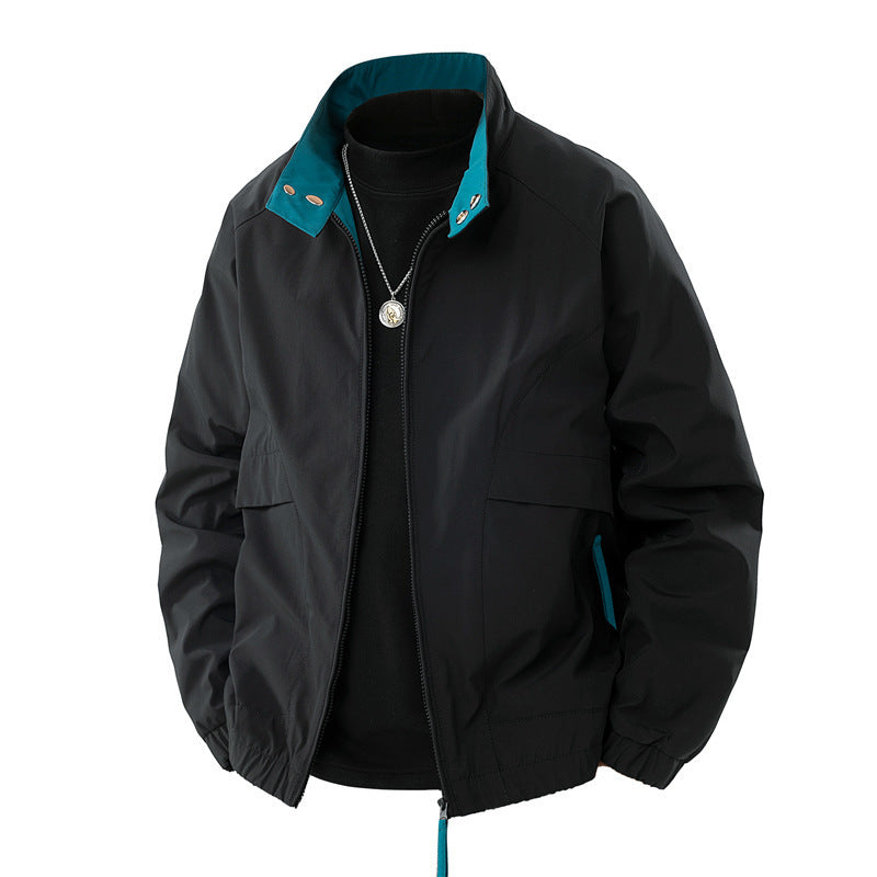 Men's Contrast Color Fashion Personal Leisure Coat