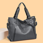 Retro Soft Leather Handbag Fashion Commuter Shoulder Messenger Bag