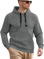 Men's Casual Hooded Jacquard Sweatshirt
