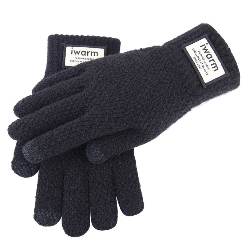 Iwarm knitted touch screen wool gloves