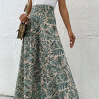 Fashionable Chiffon Floral Wide-leg Pants For Women
