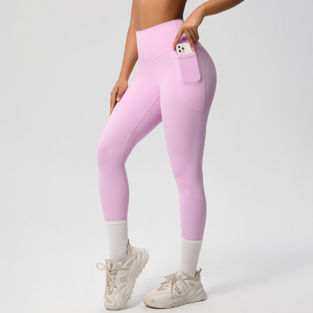 Solid Color Double-sided Brushed Tight Breathable Yoga Pants
