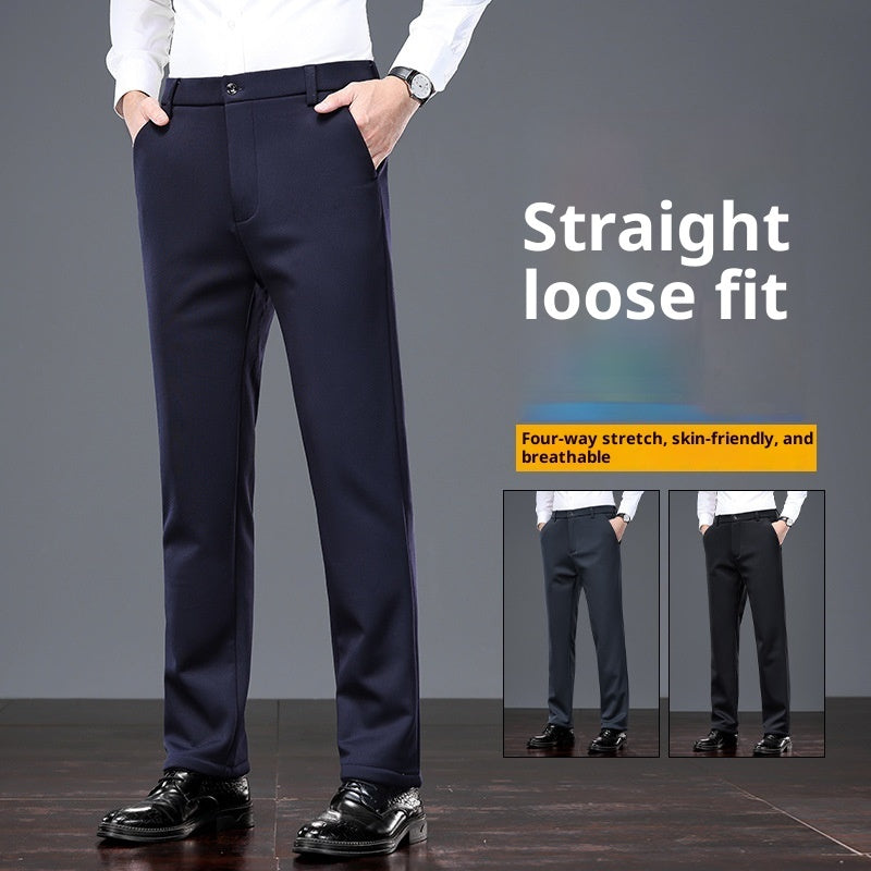 Middle-aged And Elderly Thermal Dad's Outfit Cross-border Grandpa Casual Pants
