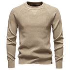 Round Neck Fashion Solid Color Sweater Men's High Quality Business Casual Knitted Men's Sweater