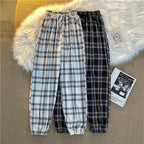 Plaid Pants Women's Casual Jogger Pants Fashion Loose Street Harem Pants