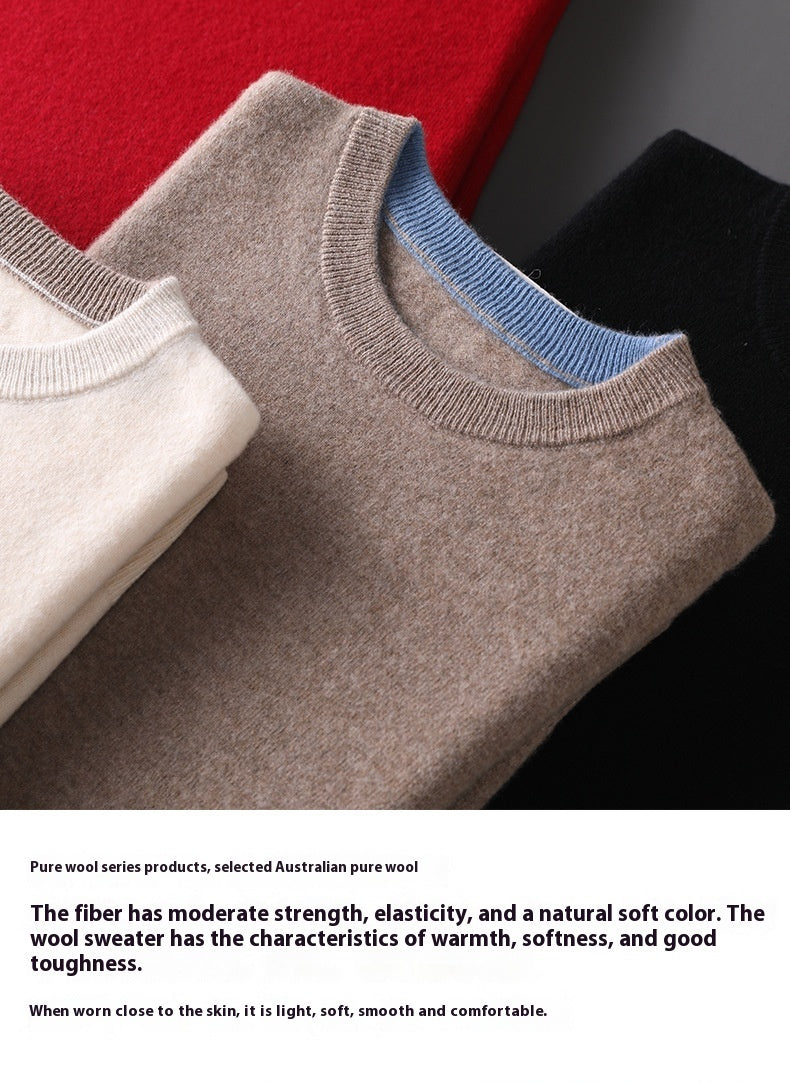 Simple Casual Loose Pullover Long Sleeve Sweater