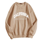 Womens Hoodies Long Sleeve Graphic California Letters Print