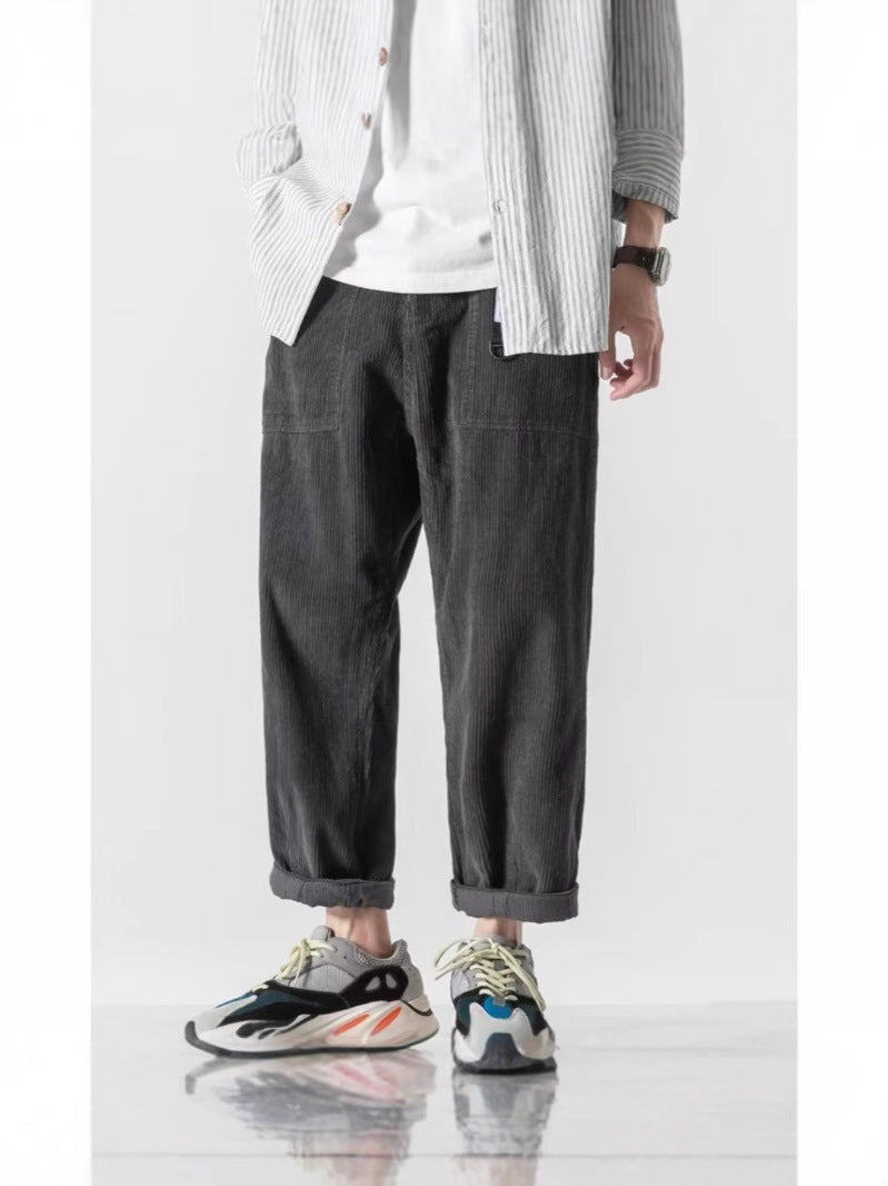 Loose Straight Tapered Pants Sports Wide Legs