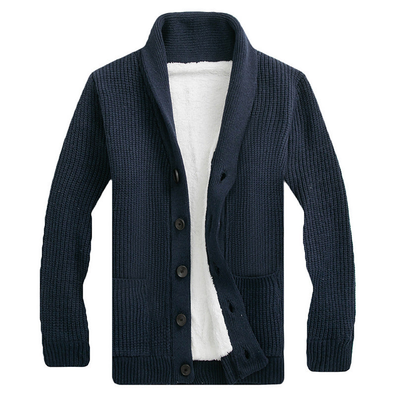 Autumn And Winter Sweater Knitwear Men's Cardigan Lapel