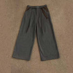 Retro Houndstooth Pattern Loose Wide-legged Versatile Casual Pants