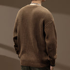 Thick Needle Retro Men's Loose Bottoming Round Neck Sweater