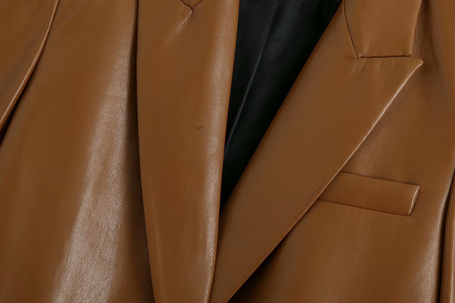 European And American Pu Imitation Leather Suit Jacket Women