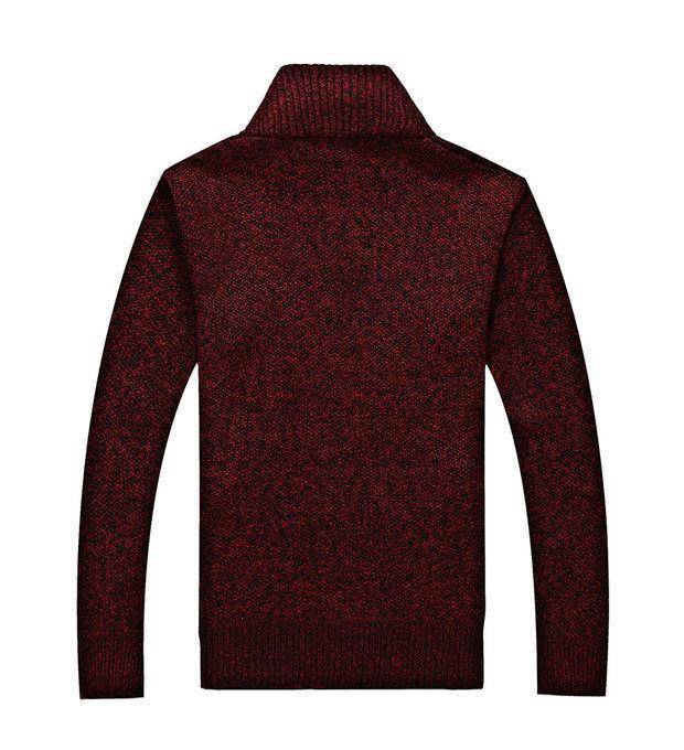 Men's Plus Feece Stand Collar Padded Sweater