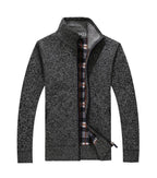 Men's Plus Feece Stand Collar Padded Sweater