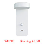 Led Wall Lamp Bedroom Bedside Lamp Wall Lamp Rotating Stepless Dimming Lamp Modern Minimalist Wall Lamp Background Wall Decoration