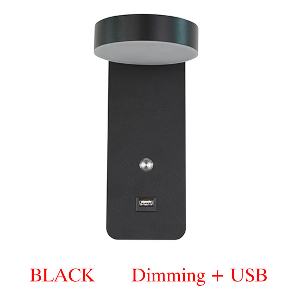 Led Wall Lamp Bedroom Bedside Lamp Wall Lamp Rotating Stepless Dimming Lamp Modern Minimalist Wall Lamp Background Wall Decoration