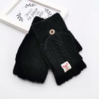 Children's Flip-Finger Knitted Woolen Gloves