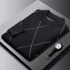 Trendy Rhombus Large Size Casual Knitted Sweater