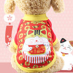 New Year Dog Cat Clothes Accessories Pet Supplies Fall winter Four Legged Cotton-padded Clothes