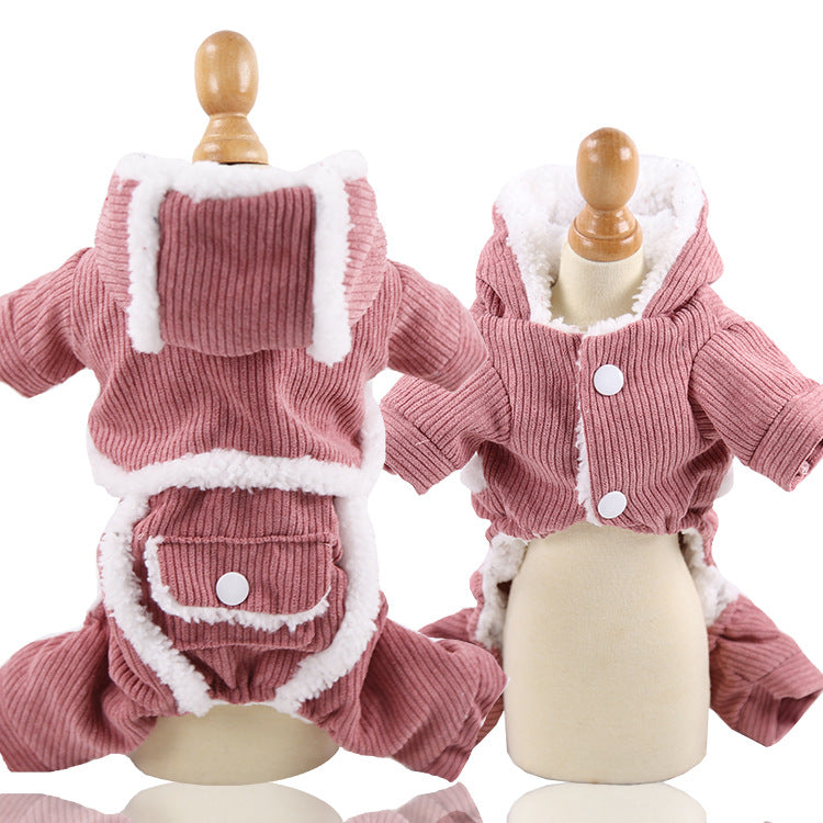 New Year Dog Cat Clothes Accessories Pet Supplies Fall winter Four Legged Cotton-padded Clothes