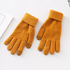 Split-Finger Cycling Warm Knitted Gloves