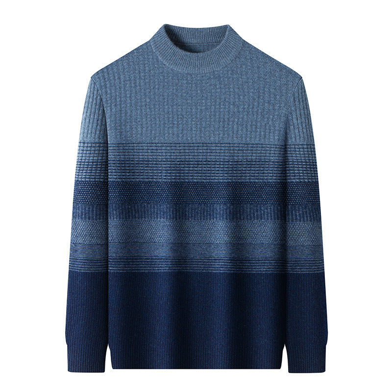 Pure Wool Half Turtleneck Thick Warm Sweater