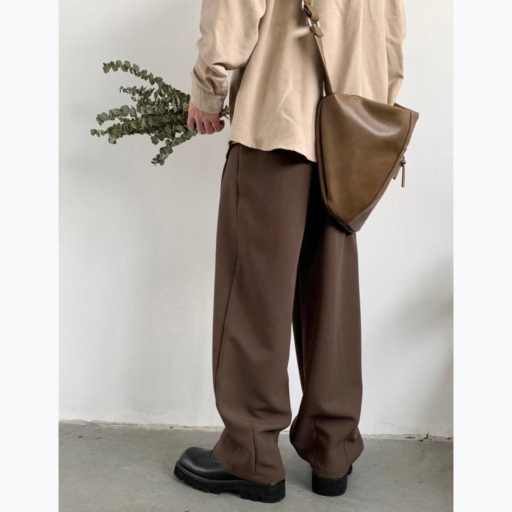 Spring And Autumn Japanese Retro Wide-leg Drape Suit Pants Men's Loose