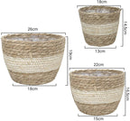 Straw Flowerpot Flower Frame Planting Basket