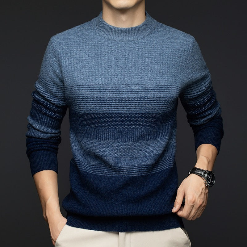 Pure Wool Half Turtleneck Thick Warm Sweater