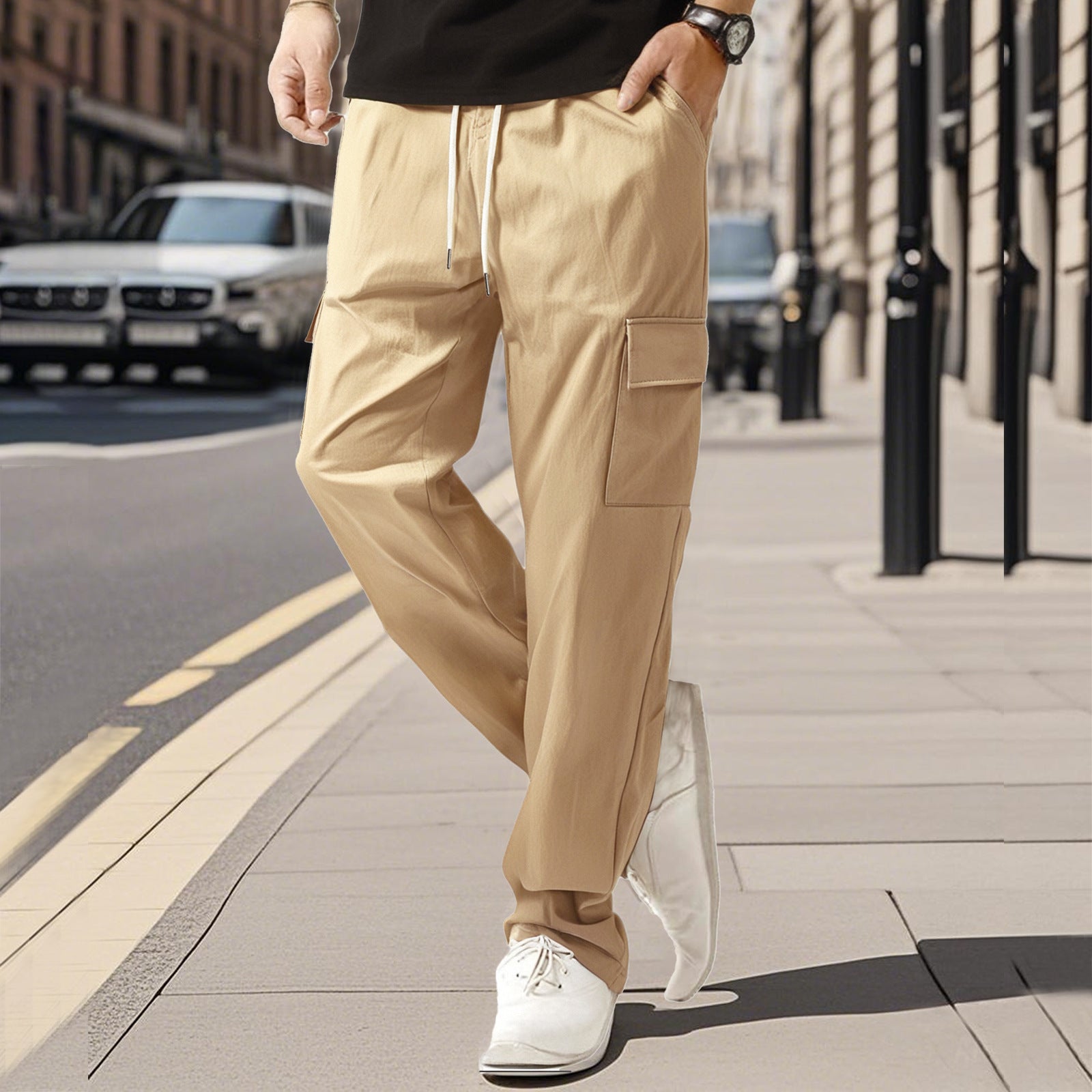 Men's Casual Trousers Loose Thin Fashionable Sports Quick-drying