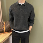 Lapel Knitwear Sweater Men's Business