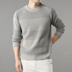 Round Neck Men's Fashion Versatile Thick Long Sleeve Base Sweater