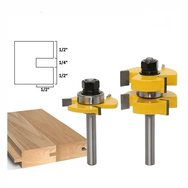 Three-tooth T-shaped tenon jointing knife woodworking