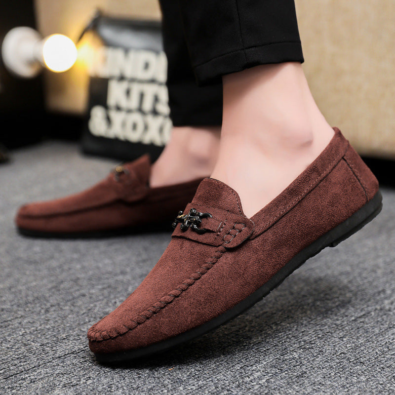 Waterproof Leisure Sports Men Slip-on Loafers Peas Small Leather Shoes