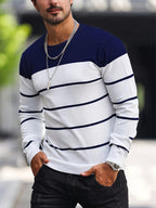 Men's Knitted Fashion Crew Casual Sweatshirt
