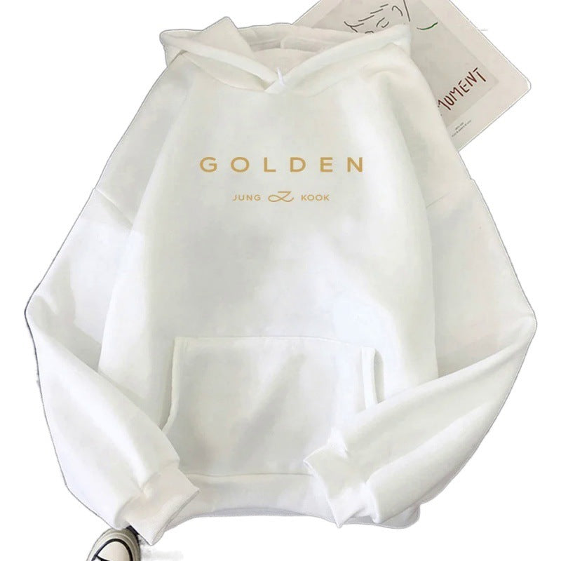 Golden Pattern Printed Sweater Spring And Autumn Leisure