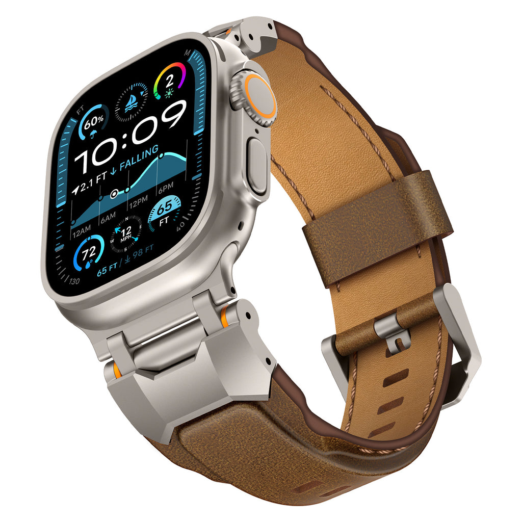 Vintage Men's Niche High-end Feel High-end Top Layer Cowhide Handmade Strap