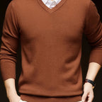 Woolen Sweater Men's Casual Thin V-neck Sweater