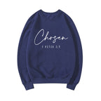 Women's Letter Floral Print Long Sleeve Pullover