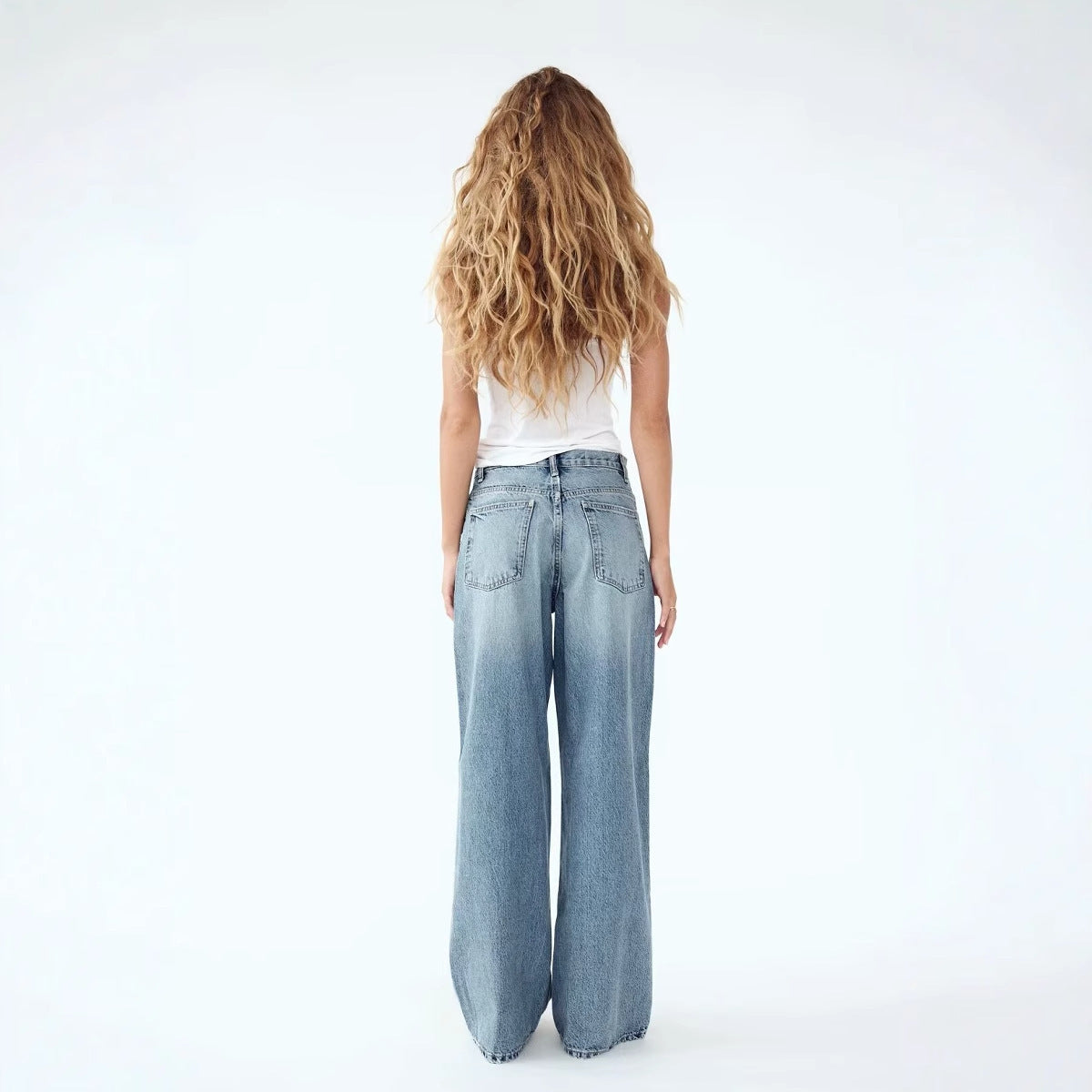 High Waist Wide Leg Jeans Daily Comfortable, Casual And Versatile