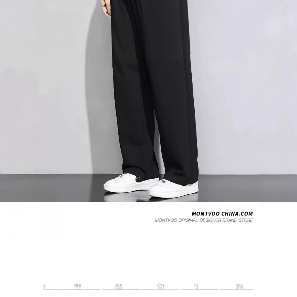 New Loose Straight Gray Sweatpants Spring And Autumn
