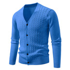 Men's Brocade Sweater Korean Style Trendy Casual Loose And Handsome V-neck Knitted Cardigan Coat