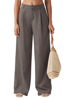 Loose Casual And Comfortable Pocket Straight-leg Pants