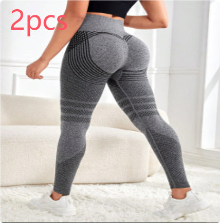 Line Hip Lifting Sport Women's High Waist Stretch Leggings