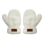 Fleece-lined Mittens Plush Autumn And Winter Warm Gloves